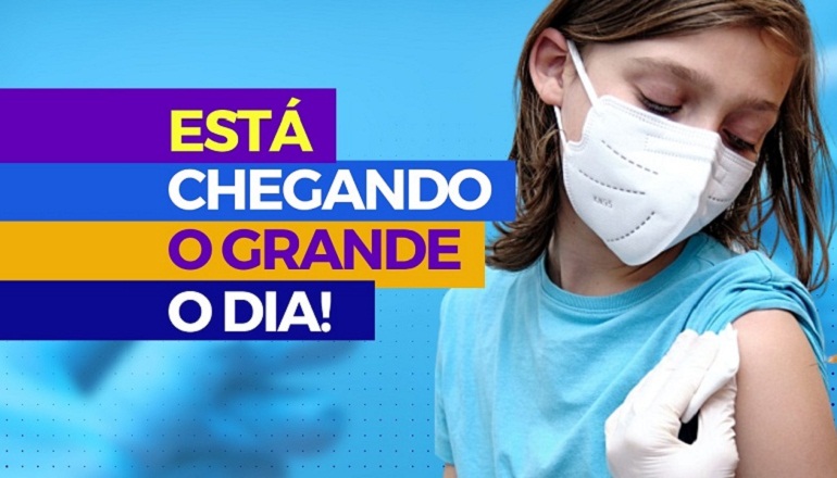 Crianças começam a ser vacinadas contra Covid-19 em Teixeira de Freitas neste sábado (22)